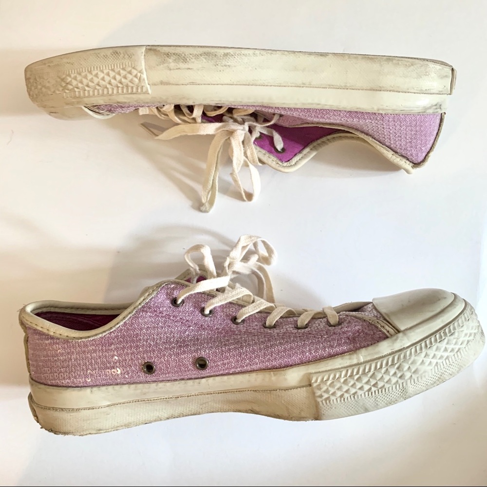 Converse Lilac Sequin Sneakers US size 7
